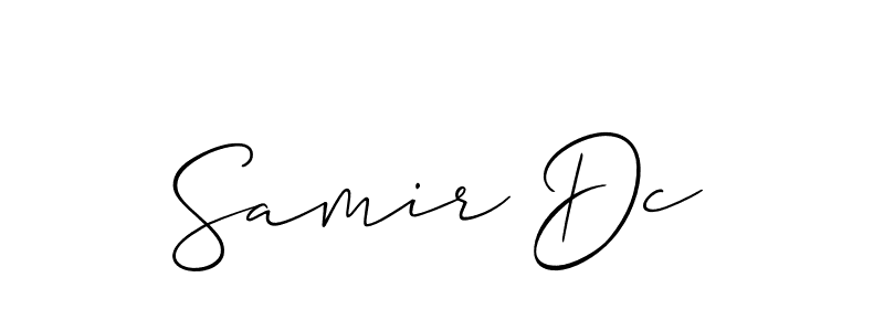 It looks lik you need a new signature style for name Samir Dc. Design unique handwritten (Allison_Script) signature with our free signature maker in just a few clicks. Samir Dc signature style 2 images and pictures png