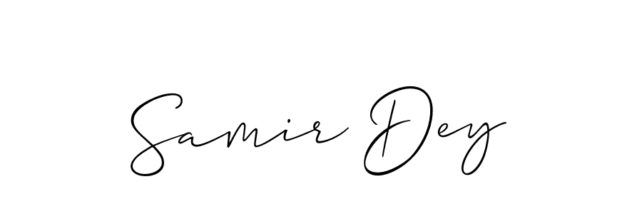 Use a signature maker to create a handwritten signature online. With this signature software, you can design (Allison_Script) your own signature for name Samir Dey. Samir Dey signature style 2 images and pictures png