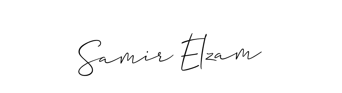 Design your own signature with our free online signature maker. With this signature software, you can create a handwritten (Allison_Script) signature for name Samir Elzam. Samir Elzam signature style 2 images and pictures png