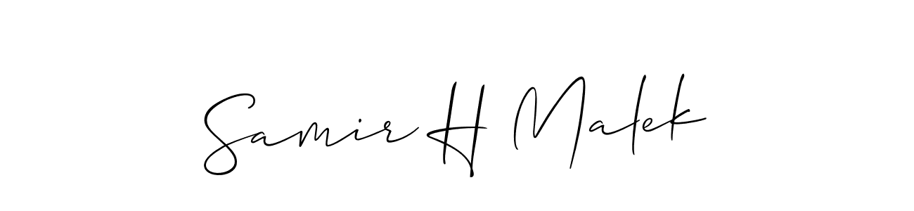 Design your own signature with our free online signature maker. With this signature software, you can create a handwritten (Allison_Script) signature for name Samir H Malek. Samir H Malek signature style 2 images and pictures png