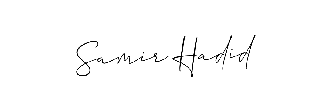 Make a beautiful signature design for name Samir Hadid. With this signature (Allison_Script) style, you can create a handwritten signature for free. Samir Hadid signature style 2 images and pictures png