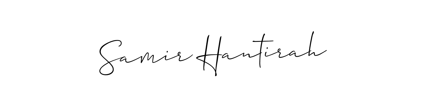if you are searching for the best signature style for your name Samir Hantirah. so please give up your signature search. here we have designed multiple signature styles  using Allison_Script. Samir Hantirah signature style 2 images and pictures png