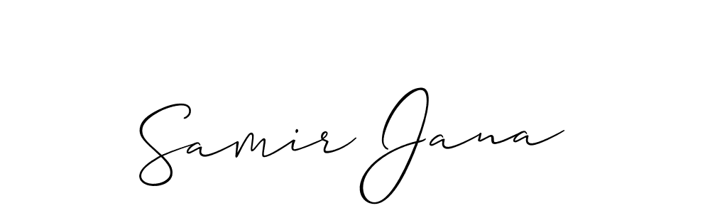 Samir Jana stylish signature style. Best Handwritten Sign (Allison_Script) for my name. Handwritten Signature Collection Ideas for my name Samir Jana. Samir Jana signature style 2 images and pictures png