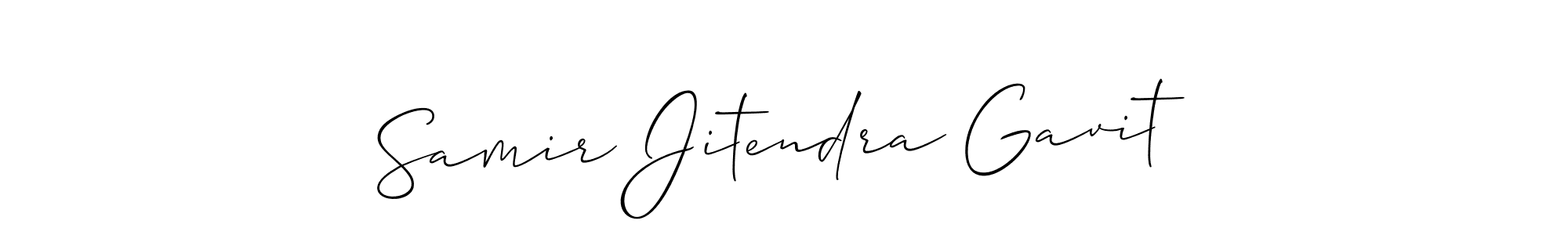 Create a beautiful signature design for name Samir Jitendra Gavit. With this signature (Allison_Script) fonts, you can make a handwritten signature for free. Samir Jitendra Gavit signature style 2 images and pictures png