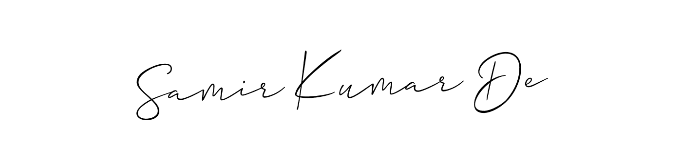 This is the best signature style for the Samir Kumar De name. Also you like these signature font (Allison_Script). Mix name signature. Samir Kumar De signature style 2 images and pictures png