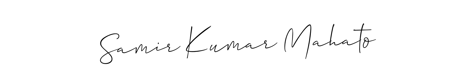 if you are searching for the best signature style for your name Samir Kumar Mahato. so please give up your signature search. here we have designed multiple signature styles  using Allison_Script. Samir Kumar Mahato signature style 2 images and pictures png