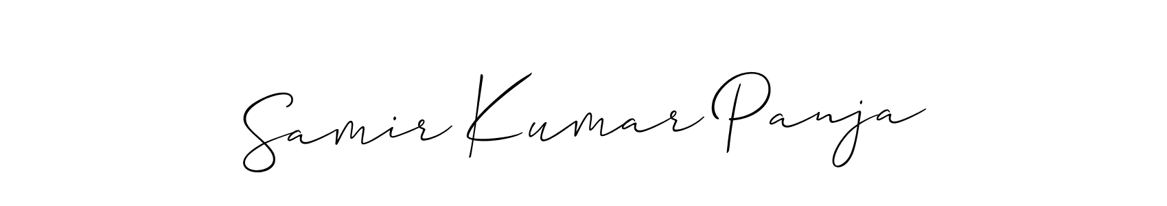 Allison_Script is a professional signature style that is perfect for those who want to add a touch of class to their signature. It is also a great choice for those who want to make their signature more unique. Get Samir Kumar Panja name to fancy signature for free. Samir Kumar Panja signature style 2 images and pictures png
