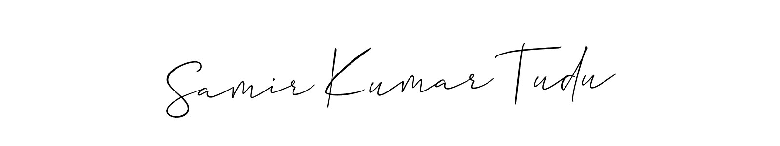 Use a signature maker to create a handwritten signature online. With this signature software, you can design (Allison_Script) your own signature for name Samir Kumar Tudu. Samir Kumar Tudu signature style 2 images and pictures png