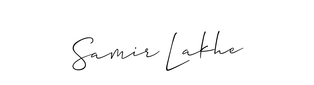 It looks lik you need a new signature style for name Samir Lakhe. Design unique handwritten (Allison_Script) signature with our free signature maker in just a few clicks. Samir Lakhe signature style 2 images and pictures png