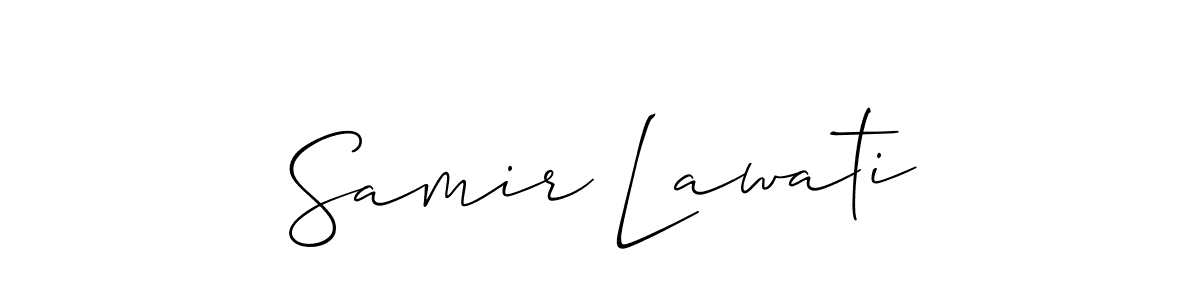 Samir Lawati stylish signature style. Best Handwritten Sign (Allison_Script) for my name. Handwritten Signature Collection Ideas for my name Samir Lawati. Samir Lawati signature style 2 images and pictures png