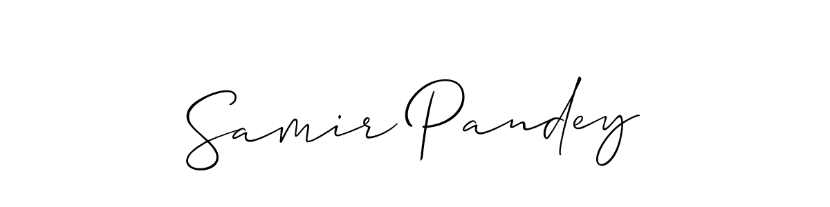 It looks lik you need a new signature style for name Samir Pandey. Design unique handwritten (Allison_Script) signature with our free signature maker in just a few clicks. Samir Pandey signature style 2 images and pictures png