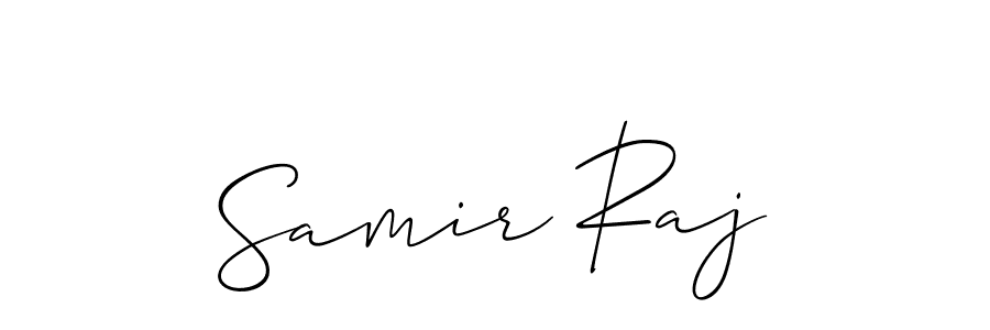 How to Draw Samir Raj signature style? Allison_Script is a latest design signature styles for name Samir Raj. Samir Raj signature style 2 images and pictures png