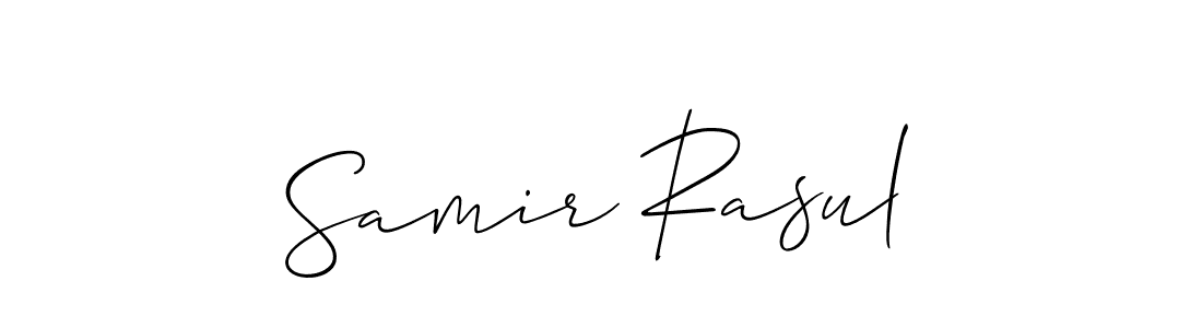 Also You can easily find your signature by using the search form. We will create Samir Rasul name handwritten signature images for you free of cost using Allison_Script sign style. Samir Rasul signature style 2 images and pictures png