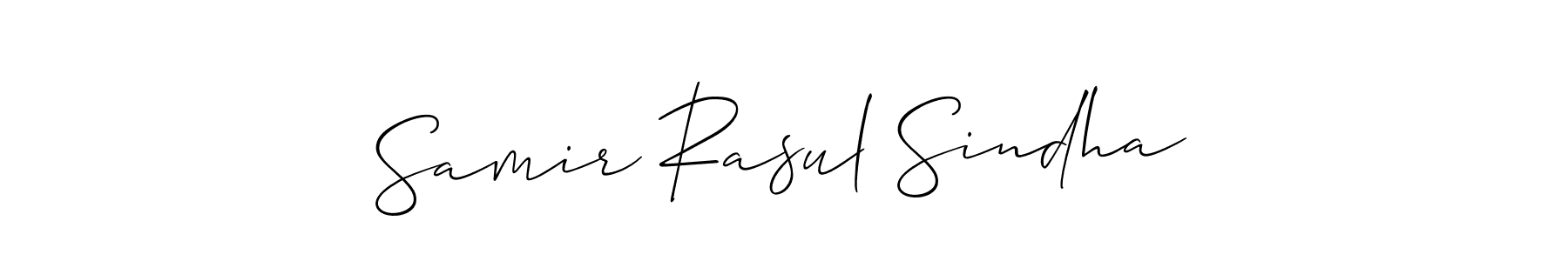 It looks lik you need a new signature style for name Samir Rasul Sindha. Design unique handwritten (Allison_Script) signature with our free signature maker in just a few clicks. Samir Rasul Sindha signature style 2 images and pictures png