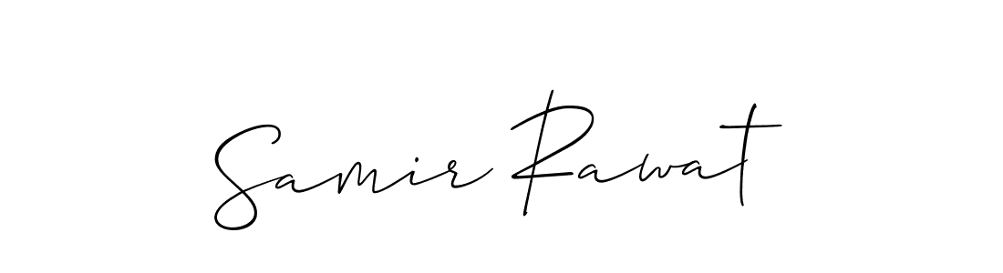 How to make Samir Rawat name signature. Use Allison_Script style for creating short signs online. This is the latest handwritten sign. Samir Rawat signature style 2 images and pictures png