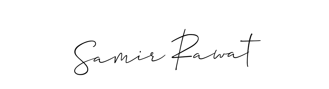 How to make Samir Rawat name signature. Use Allison_Script style for creating short signs online. This is the latest handwritten sign. Samir Rawat signature style 2 images and pictures png