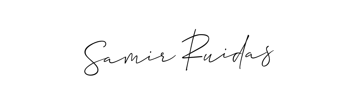 How to Draw Samir Ruidas signature style? Allison_Script is a latest design signature styles for name Samir Ruidas. Samir Ruidas signature style 2 images and pictures png