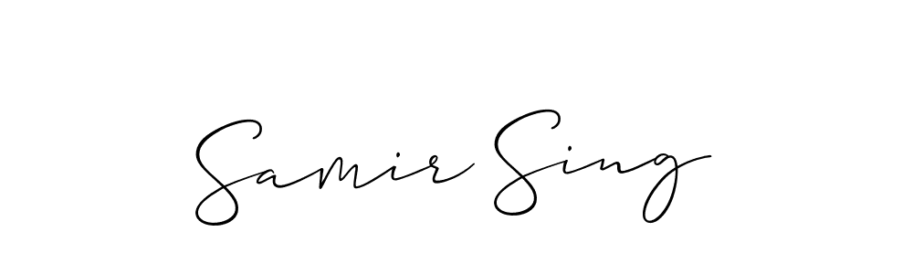 Also we have Samir Sing name is the best signature style. Create professional handwritten signature collection using Allison_Script autograph style. Samir Sing signature style 2 images and pictures png