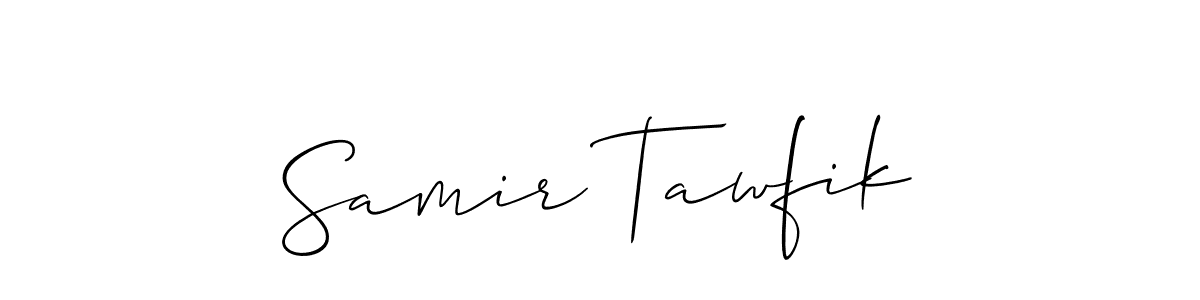 Make a beautiful signature design for name Samir Tawfik. With this signature (Allison_Script) style, you can create a handwritten signature for free. Samir Tawfik signature style 2 images and pictures png
