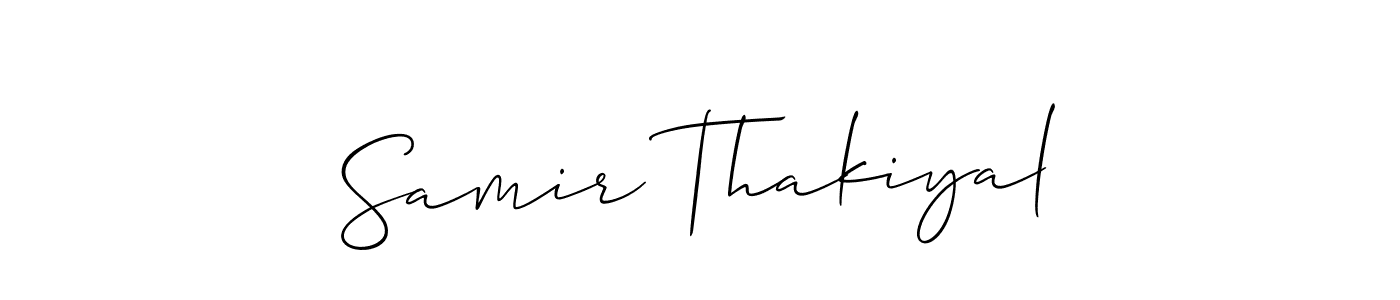 This is the best signature style for the Samir Thakiyal name. Also you like these signature font (Allison_Script). Mix name signature. Samir Thakiyal signature style 2 images and pictures png