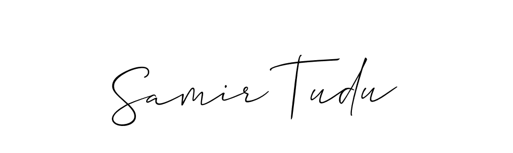 Also we have Samir Tudu name is the best signature style. Create professional handwritten signature collection using Allison_Script autograph style. Samir Tudu signature style 2 images and pictures png