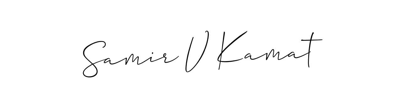 Also You can easily find your signature by using the search form. We will create Samir V Kamat name handwritten signature images for you free of cost using Allison_Script sign style. Samir V Kamat signature style 2 images and pictures png
