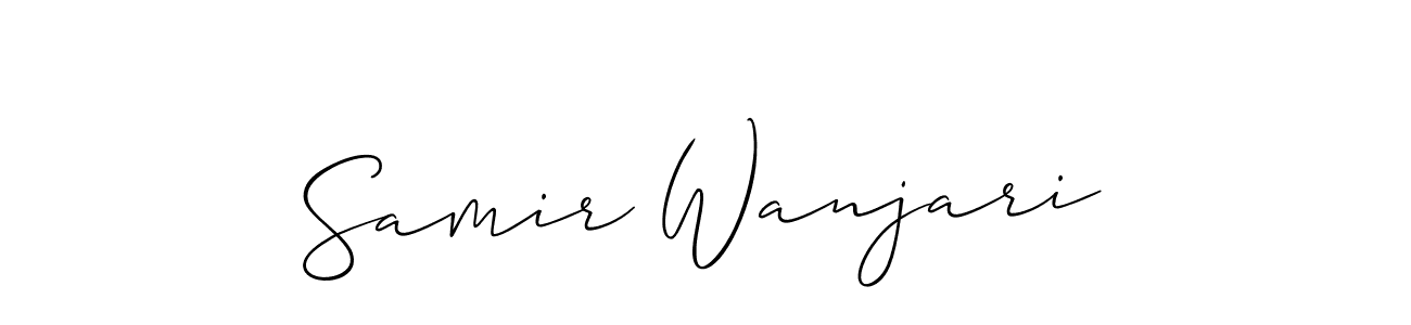 Make a beautiful signature design for name Samir Wanjari. With this signature (Allison_Script) style, you can create a handwritten signature for free. Samir Wanjari signature style 2 images and pictures png