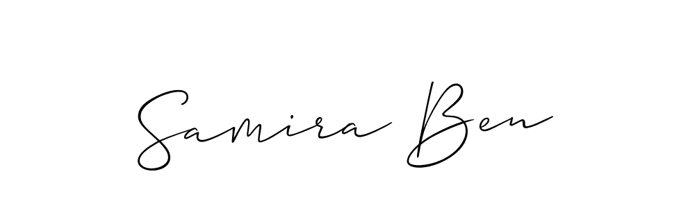 Also You can easily find your signature by using the search form. We will create Samira Ben name handwritten signature images for you free of cost using Allison_Script sign style. Samira Ben signature style 2 images and pictures png