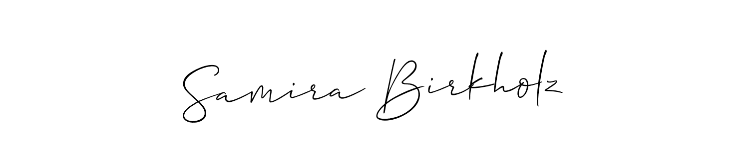 Similarly Allison_Script is the best handwritten signature design. Signature creator online .You can use it as an online autograph creator for name Samira Birkholz. Samira Birkholz signature style 2 images and pictures png