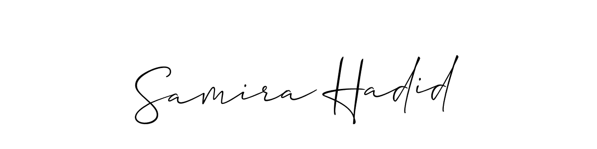 Design your own signature with our free online signature maker. With this signature software, you can create a handwritten (Allison_Script) signature for name Samira Hadid. Samira Hadid signature style 2 images and pictures png