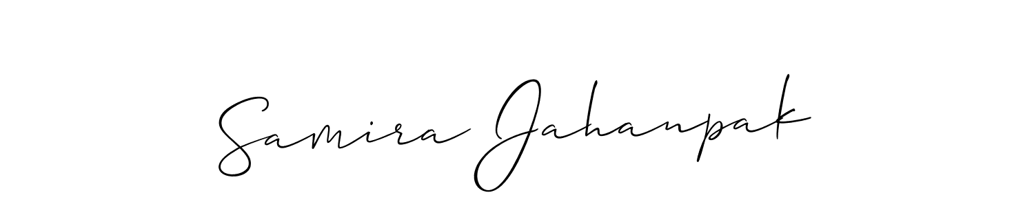 Also we have Samira Jahanpak name is the best signature style. Create professional handwritten signature collection using Allison_Script autograph style. Samira Jahanpak signature style 2 images and pictures png