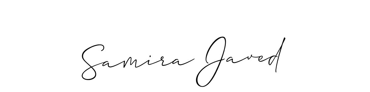 Create a beautiful signature design for name Samira Javed. With this signature (Allison_Script) fonts, you can make a handwritten signature for free. Samira Javed signature style 2 images and pictures png