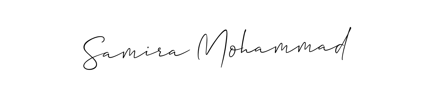 Samira Mohammad stylish signature style. Best Handwritten Sign (Allison_Script) for my name. Handwritten Signature Collection Ideas for my name Samira Mohammad. Samira Mohammad signature style 2 images and pictures png