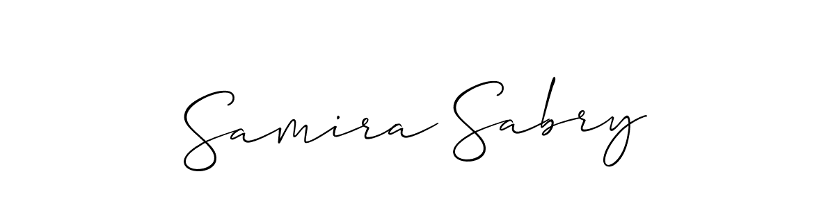 Create a beautiful signature design for name Samira Sabry. With this signature (Allison_Script) fonts, you can make a handwritten signature for free. Samira Sabry signature style 2 images and pictures png