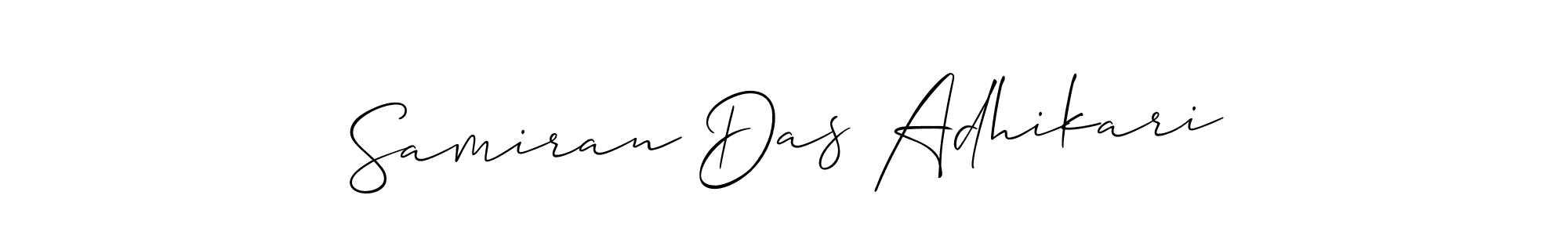 Make a beautiful signature design for name Samiran Das Adhikari. With this signature (Allison_Script) style, you can create a handwritten signature for free. Samiran Das Adhikari signature style 2 images and pictures png