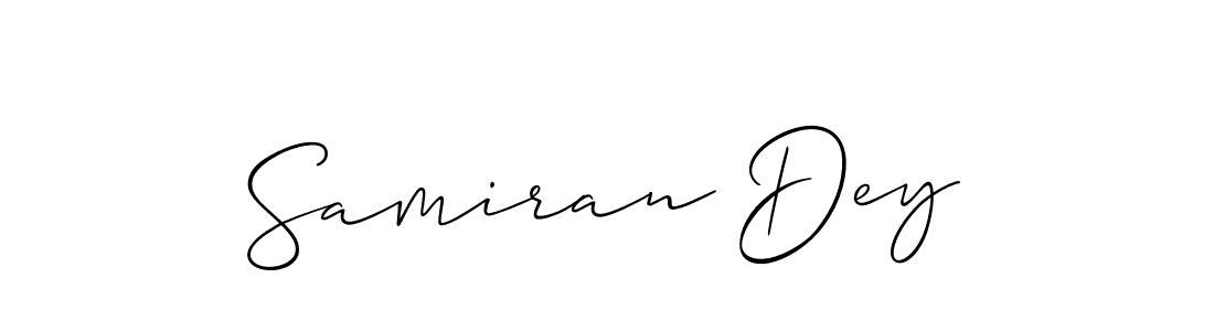 Make a beautiful signature design for name Samiran Dey. With this signature (Allison_Script) style, you can create a handwritten signature for free. Samiran Dey signature style 2 images and pictures png
