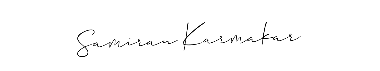 Make a beautiful signature design for name Samiran Karmakar. With this signature (Allison_Script) style, you can create a handwritten signature for free. Samiran Karmakar signature style 2 images and pictures png