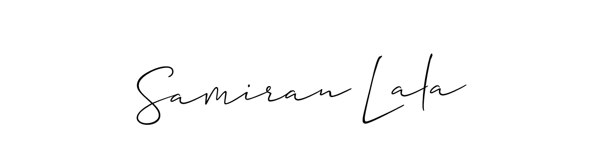 You should practise on your own different ways (Allison_Script) to write your name (Samiran Lala) in signature. don't let someone else do it for you. Samiran Lala signature style 2 images and pictures png