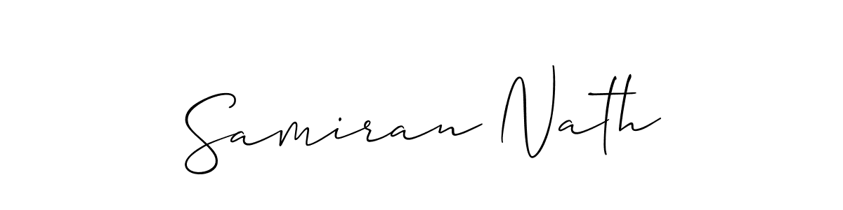 Also You can easily find your signature by using the search form. We will create Samiran Nath name handwritten signature images for you free of cost using Allison_Script sign style. Samiran Nath signature style 2 images and pictures png