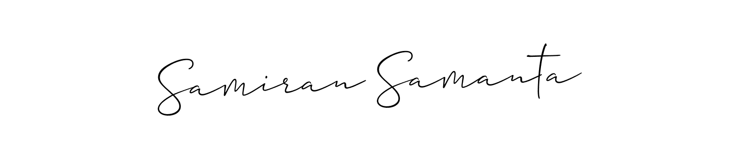 Make a beautiful signature design for name Samiran Samanta. With this signature (Allison_Script) style, you can create a handwritten signature for free. Samiran Samanta signature style 2 images and pictures png