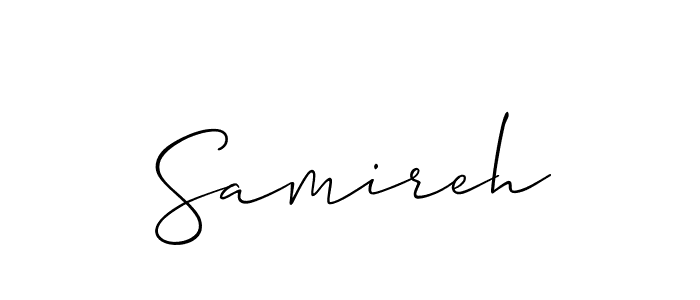 Make a short Samireh signature style. Manage your documents anywhere anytime using Allison_Script. Create and add eSignatures, submit forms, share and send files easily. Samireh signature style 2 images and pictures png