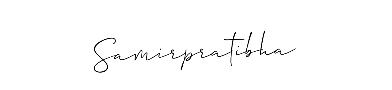 Samirpratibha stylish signature style. Best Handwritten Sign (Allison_Script) for my name. Handwritten Signature Collection Ideas for my name Samirpratibha. Samirpratibha signature style 2 images and pictures png
