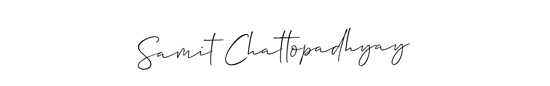 This is the best signature style for the Samit Chattopadhyay name. Also you like these signature font (Allison_Script). Mix name signature. Samit Chattopadhyay signature style 2 images and pictures png