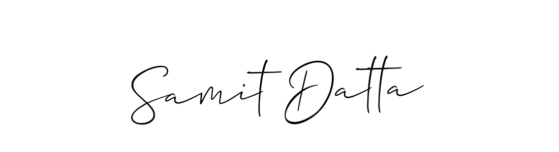 How to make Samit Datta signature? Allison_Script is a professional autograph style. Create handwritten signature for Samit Datta name. Samit Datta signature style 2 images and pictures png