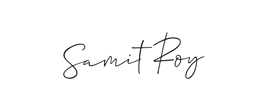 Allison_Script is a professional signature style that is perfect for those who want to add a touch of class to their signature. It is also a great choice for those who want to make their signature more unique. Get Samit Roy name to fancy signature for free. Samit Roy signature style 2 images and pictures png