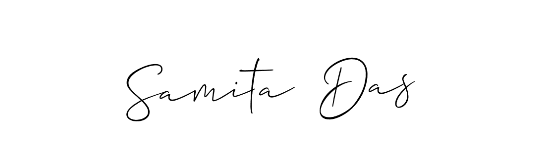 The best way (Allison_Script) to make a short signature is to pick only two or three words in your name. The name Samita  Das include a total of six letters. For converting this name. Samita  Das signature style 2 images and pictures png