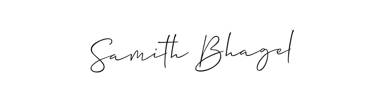 Use a signature maker to create a handwritten signature online. With this signature software, you can design (Allison_Script) your own signature for name Samith Bhagel. Samith Bhagel signature style 2 images and pictures png