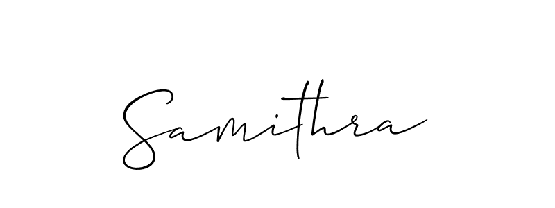 Make a short Samithra signature style. Manage your documents anywhere anytime using Allison_Script. Create and add eSignatures, submit forms, share and send files easily. Samithra signature style 2 images and pictures png