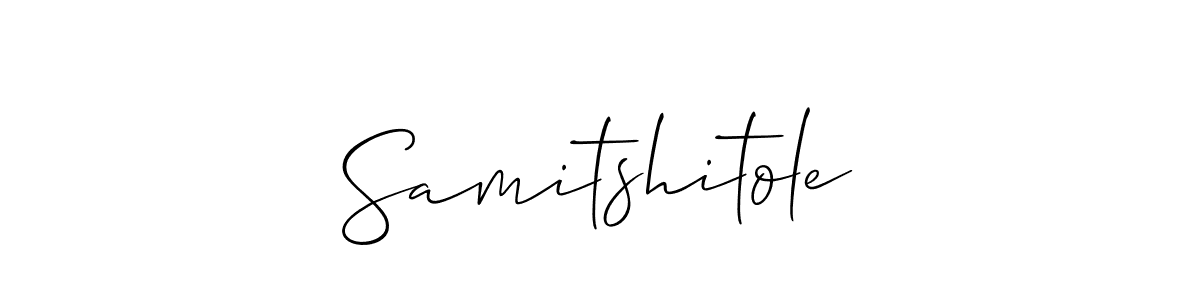 It looks lik you need a new signature style for name Samitshitole. Design unique handwritten (Allison_Script) signature with our free signature maker in just a few clicks. Samitshitole signature style 2 images and pictures png