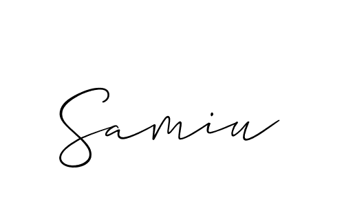 Make a beautiful signature design for name Samiu. With this signature (Allison_Script) style, you can create a handwritten signature for free. Samiu signature style 2 images and pictures png
